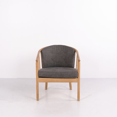 Finn Østergaard Bella Armchair in Light Wood and Grey Wool Stouby