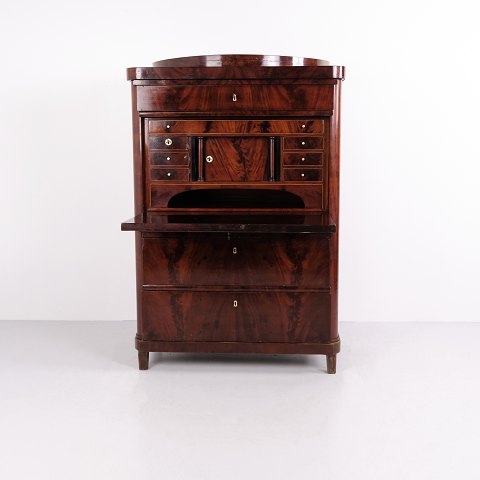 Antique Secretary Desk with Fitted Interior and Drawers 19th Century