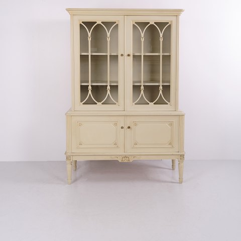 Vintage White Display Cabinet by TUA Möbler Tibro Swedish Design