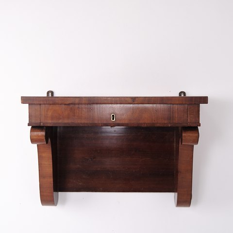 Antique Mahogany Wall Console Shelf with Drawer circa 1840–1870