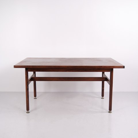 Jens Risom Vintage Rosewood Dining Table with Brass Feet 1960s