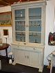 Glasvitrine gray painted Gustavian from the year 1850 in good condition 5000 m2 
showroom