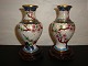 A pair of Chinese Cloisonné vases on wooden base  5000 m2 showroom
