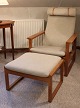 Easy chair with footstool designed by Borge Mogensen model 2254 sled chair tall 
model.  5000 m2 showroom