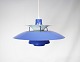 Blue PH5 pendant designed by Poul Henningsen in 1958 and manufactured by Louis 
Poulsen.
5000m2 showroom.
