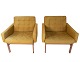 A pair of Moduline, Armchairs - Dark Green Fabric - Rosewood - Ole Gjerlov 
Knudsen and Torben Lind - France & Søn - 1960