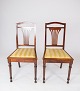 A set of dining room chairs of mahogany and upholstered with striped fabric from 
the 1920s.
5000m2 showroom.