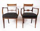 Set of two armchairs of mahogany and upholstered with black fabric, from the 
1860s.
5000m2 showroom.