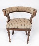 Antique armchair of oak and with original upholstery of light fabric, from the 
1920s.
5000m2 showroom.