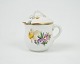 Royal Copenhagen royal mustard jar in patterned Saxon flower no. 1594.
Dimensions in cm: H: 8.5 Dia: 6
Great condition
