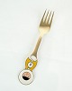 Michelsen Christmas fork 1969, gilded sterling silver, motif of Greenland, 
artist Ib Antoni
Great condition
