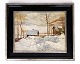 Maleri, træplade med sne, 1930, 62x74
Flot stand
