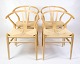 Set of Four Wishbone Chairs - Model CH24 - Beech & Paper Yarn - Hans J. Wegner - 
Carl Hansen
Great condition
