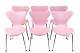 Set Of Six Syver Chairs - Model 3107 - Syver Chair - Lacquered In Pink - Arne 
Jacobsen - Fritz Hansen
Excellent condition
