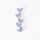 Brooch – Blue Enamel Butterflies – Volmer Bahner – Sterling Silver 925S – 
1960s–1980s

