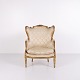 Bergère Armchair - Louis XVI Style - Gilded Wood & Light Fabric - 1860s