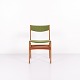 Erik Buch Dining Chair in Teak Upholstered with Green Fabric, 1960s