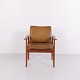 Finn Juhl Diplomat Armchair in Teak and Patinated Leather for France & Søn, 1960s