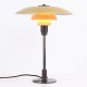 Poul Henningsen Table Lamp Model PH 3½/2½ with Yellow Metal Top Shade for Louis Poulsen, 1930s