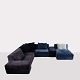 Complete Eilersen Modular Sofa in Blue Fabric with Cushions