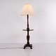 Original Mahogany Standard Lamp with Integrated Table and Lion Paw Feet from the 1880s