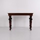 Wall Table / Console Table in Mahogany with Carved Round Legs from the 1880s