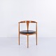 Armchair in Oak and Black Leather by Vilhelm Wohlert from the 1960s