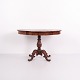 Antique Mahogany Pedestal / Serving Table with Carved Details from the 19th Century