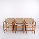 Set of J102 Dining Chairs in Solid Oak and Light Canvas by Ditte and Adrian Heath for FDB Møbler
