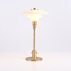 Poul Henningsen PH 2/1 Table Lamp in Brass with Pale Rose Shades for Louis Poulsen