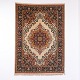 Kashan Oriental Rug with Medallion and Floral Pattern 225 x 157 cm