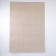 Modern Natural Coloured Woven Rug with Simple Border 230 x 160 cm