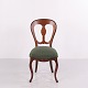 Antique Dark Wood Chair with Green Upholstered Seat circa 1860–1880