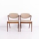 Pair of Kai Kristiansen Model 42 Rosewood Dining Chairs Schou Andersen 1960s