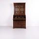 Antique Mahogany Bureau Bookcase with Glazed Cabinet and Writing Flap circa 1920s–1940s