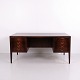 Jacob Kjær Freestanding Rosewood Executive Desk with Eight Drawers Christensen & Larsen circa 1950