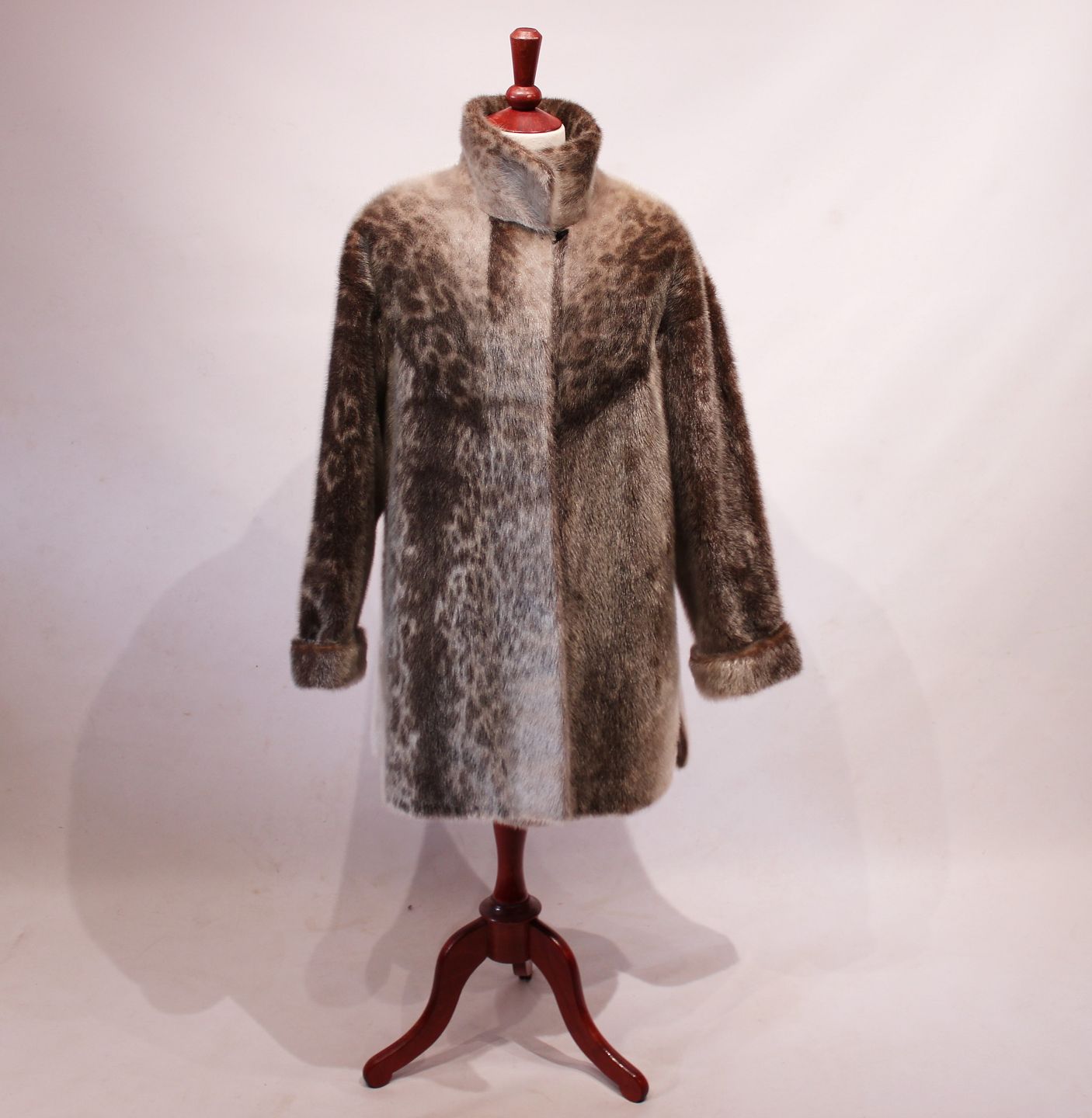 Seal fur coat by Levinsky and marked The Royal Greenland Trade Denmark 5000 Osted Antik Design